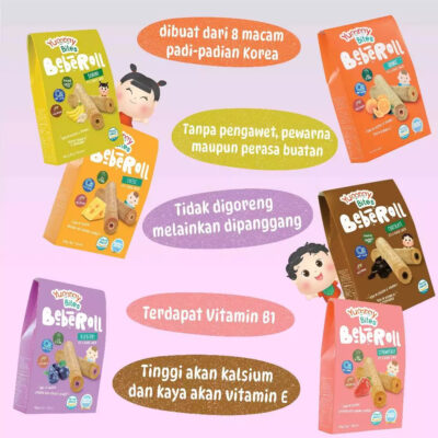Yummy Bites BebeRoll Snack Baby - Cemilan Bayi 40gr -  Bebas Gluten thumbnail 3