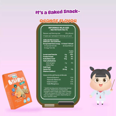 Yummy Bites BebeRoll Snack Baby - Cemilan Bayi 40gr -  Bebas Gluten thumbnail 4