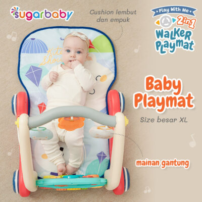 Sugar baby - Play with Me 2in1 Baby Walker&Playmat /Alat Bantu Jalan Anak / Push Walker thumbnail 3