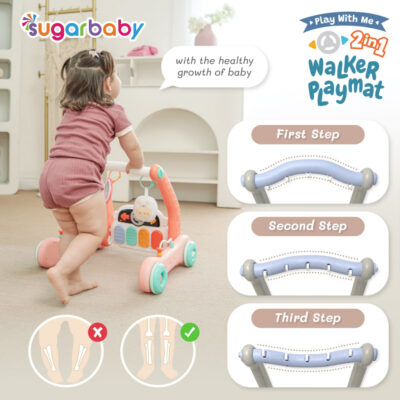 Sugar baby - Play with Me 2in1 Baby Walker&Playmat /Alat Bantu Jalan Anak / Push Walker thumbnail 6