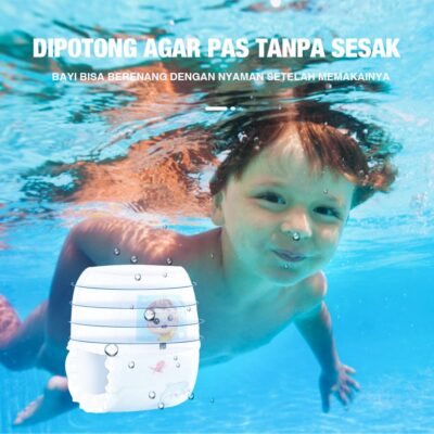 Popok Celana Renang Anak Bayi Batita Balita Tahan Air Sekali Pakai Baby Swim Diapers thumbnail 4