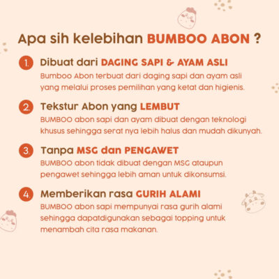 BUMBOO Abon Asli - Tekstur Lembut MPASI Si Kecil - Sumber Protein - Tanpa MSG - Tanpa Pengawet thumbnail 6
