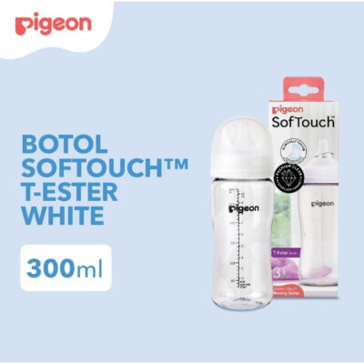 PIGEON BOTOL T-ESTER WIDE NECK BPP 300ML WHITE W/ SOFTOUCH NIPPLE