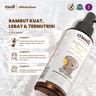 Moell Hair Lotion 100ml Dengan Panax Ginseng, Kemiri, Biotin - Menumbuhkan & Melebatkan dalam 7 Hari thumbnail 3