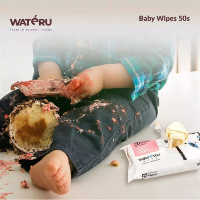 WATERU Bamboo Baby Wipes / Tisu Basah Bambu Hand & Mouth 50s (1 pack) thumbnail 4