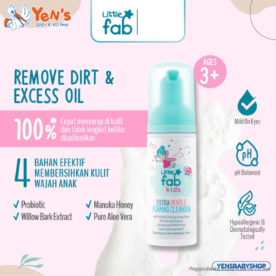 Little Fab Kids Extra Gentle Foaming Cleanser Boy & Girl / Skincare Anak / Sabun Cuci Muka Anak