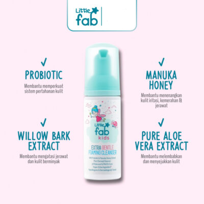 Little Fab Kids Extra Gentle Foaming Cleanser Boy & Girl / Skincare Anak / Sabun Cuci Muka Anak thumbnail 4