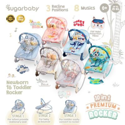 SUGARBABY 10in1 Premium Rocker/Ayunan Bayi/Bouncer Bayi thumbnail 2