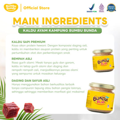 Bumbu Bunda Elia Kaldu MPASI 50gr Non MSG - Bumbu MPASI | Kaldu Asli thumbnail 8