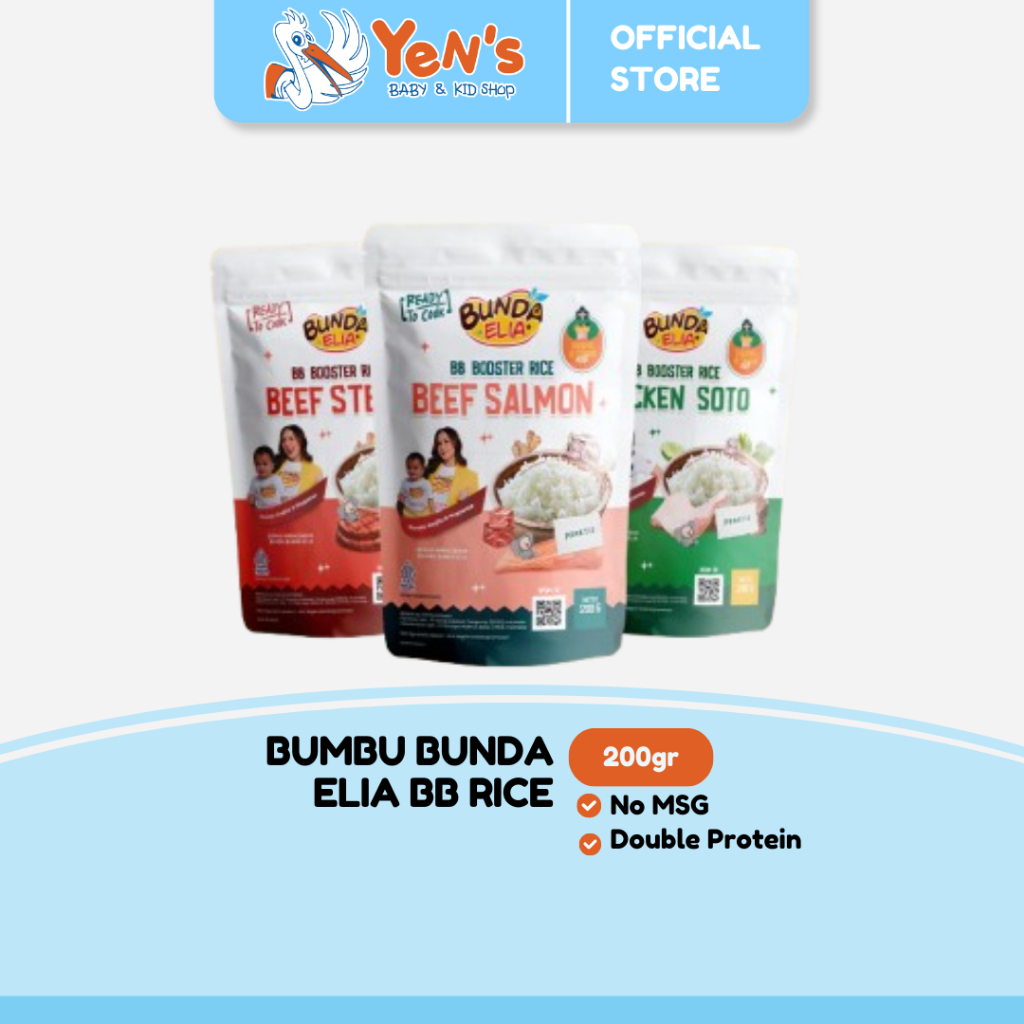 Bumbu Bunda Elia BB Rice 200gr - Beras MPASI Double Protein | Makanan Bayi No MSG - BB Booster