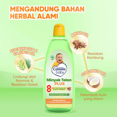 Cussons Baby Minyak Telon Plus 8 jam 60ml / 90 ml / minyak telon bayi thumbnail 3