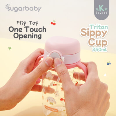 Sugar Baby Tritan Sippy Cup K Series 350ml - Botol Minum Bayi Bebas BPA - Premium Tritan Bottle thumbnail 6