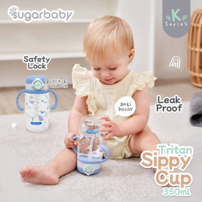 Sugar Baby Tritan Sippy Cup K Series 350ml - Botol Minum Bayi Bebas BPA - Premium Tritan Bottle thumbnail 7