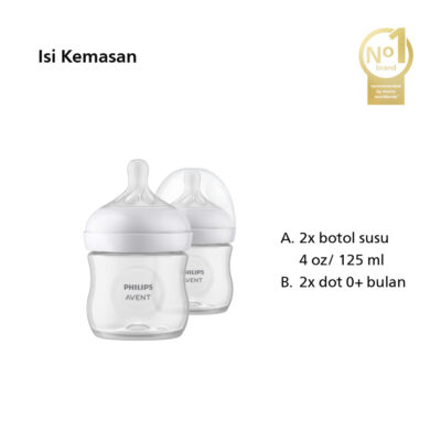 Philips Avent Bottle Natural 3.0 4OZ SCY900/02 Botol Susu Bayi thumbnail 2