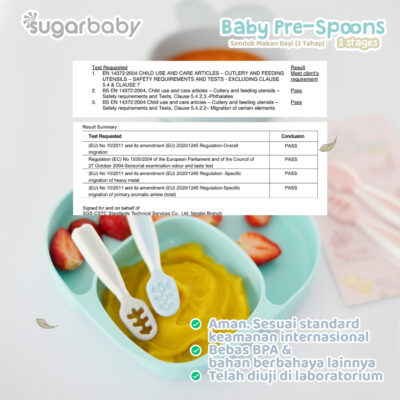 Sugar Baby Pre Spoon 2 Stages Sendok Belajar Bayi BPA FREE - Training Spoon - Peralatan Makan MPASI Bayi thumbnail 5