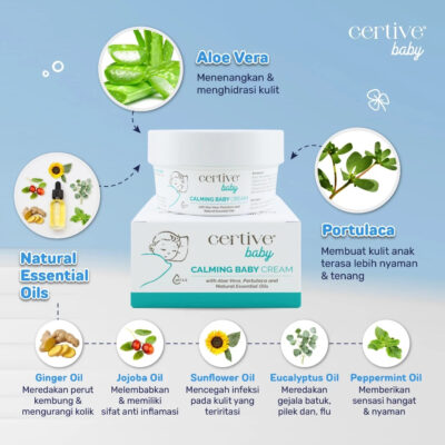Certive Calming Baby Cream 50gr - Krim Penghangat dan Pereda Kolik pada Bayi dan Anak- Skincare bayi thumbnail 4