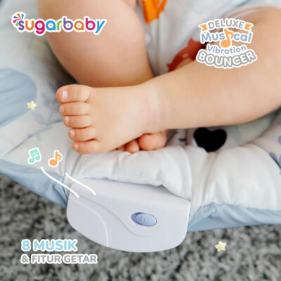 Sugar Baby New Deluxe Musical Vibration Bouncer/Ayunan Bayi/Bouncer Bayi BPA Free thumbnail 5