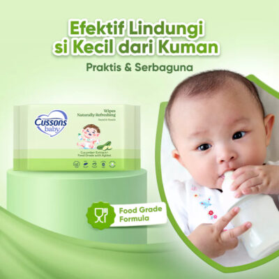 Cussons Baby Wipes - Tisu Basah Bayi 45's X3 thumbnail 4