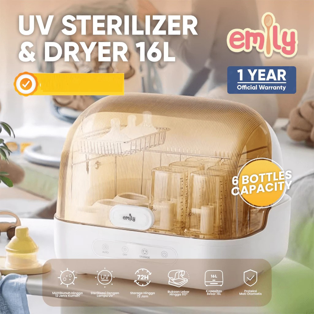 Emily UV Sterillizer & Dryer 16L 180W Sterillizer Baby / Sterillizer & Pengering Botol Bayi