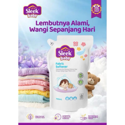 SLEEK Baby Fabric Softener / Pelembut Pewangi Pakaian Bayi 750ml thumbnail 4