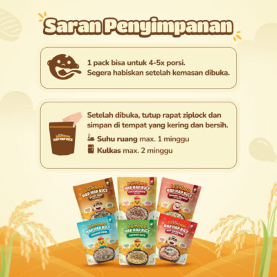 BUMBOO Hap Hap Rice - 100% Beras Organik Tanpa Pestisida - Double Protein Hewani - HALAL thumbnail 7