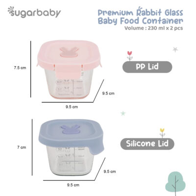 SugarBaby Premium Glass Jar Baby Food Container 3 pcs BPA FREE / Peralatan Makan Bayi MPASI thumbnail 7