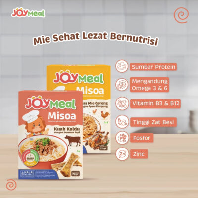 JoyMeal Misoa 70gr - Mie Sehat Lezat Bernutrisi Kuah Kaldu Sumsum Sapi / Mie Goreng Ayam Kampung thumbnail 3
