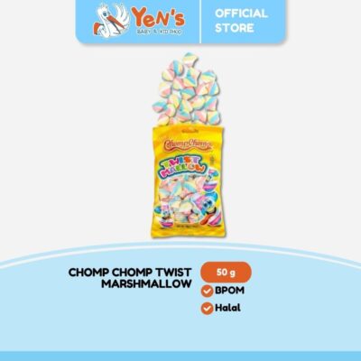 Chomp Chomp Twist Mallow Marshmallow Cemilan Anak Snack Bayi Camilan Sehat Lembut Tanpa Pengawet