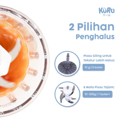 Kuru Baby 2in1 Mini Food Blender Grinder FC2002 | Puree Maker Food Chopper MPASI thumbnail 2
