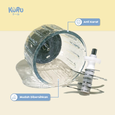 Kuru Baby 2in1 Mini Food Blender Grinder FC2002 | Puree Maker Food Chopper MPASI thumbnail 4
