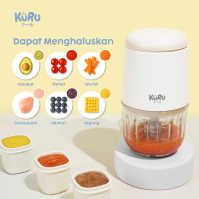 Kuru Baby 2in1 Mini Food Blender Grinder FC2002 | Puree Maker Food Chopper MPASI thumbnail 7