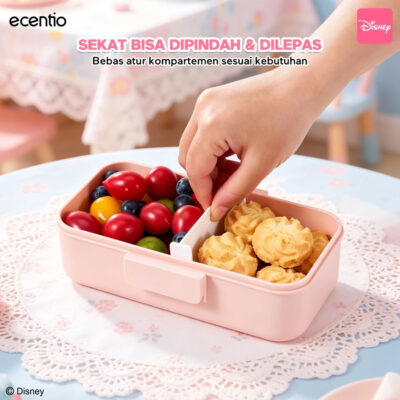 Disney Princess Ariel Botol Minum & Kotak Makan Anak Anti Tumpah Lunch Box Snack box thumbnail 3