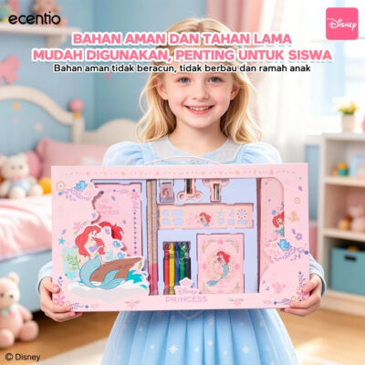 Disney Princess Ariel Botol Minum & Kotak Makan Anak Anti Tumpah Lunch Box Snack box thumbnail 8