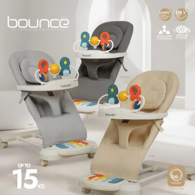Babyelle Baby bouncer Chair 5in1 BE301 - With Front Tray Soothing Toys (BPA Free) and Various Music Piano