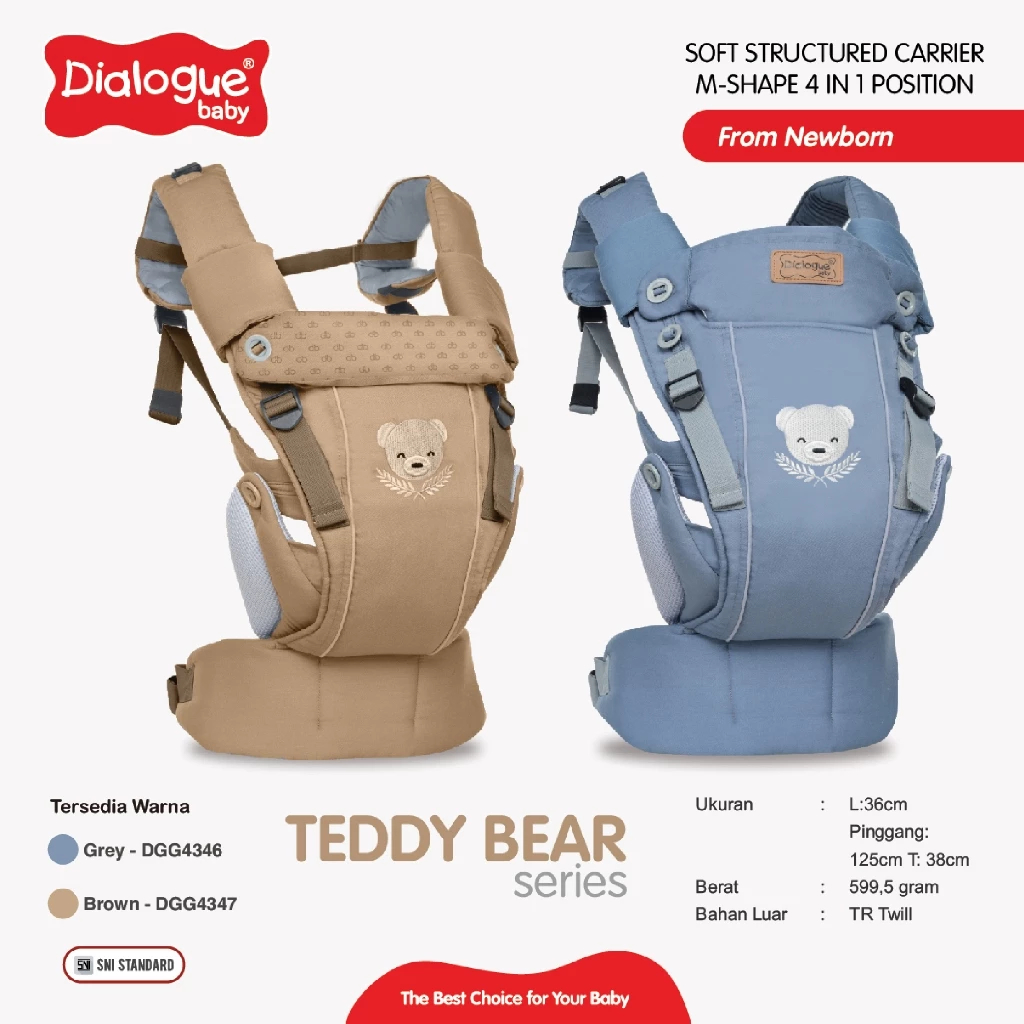 Dialogue Baby Gendongan Bayi SSC M Shape Teddy Bear Series 4 in 1 ( 1 PCS )
