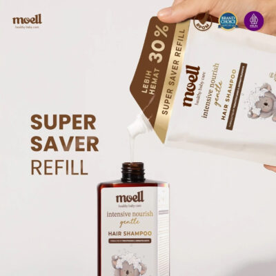 Moell Gentle Shampoo Kemasan Refill 500gr- Sampo Bayi Anak Dengan Calendula Oil thumbnail 4
