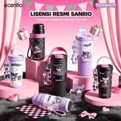 Ecentio X Kuromi Series  - Stainless Botol Minum Tumbler Premium Quality 850ml / 350ml Food Grade BPA Free