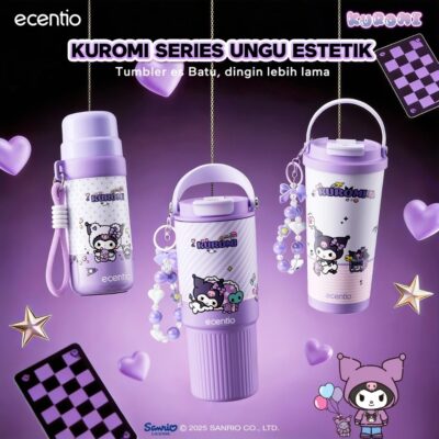 Ecentio X Kuromi Series  - Stainless Botol Minum Tumbler Premium Quality 850ml / 350ml Food Grade BPA Free thumbnail 2