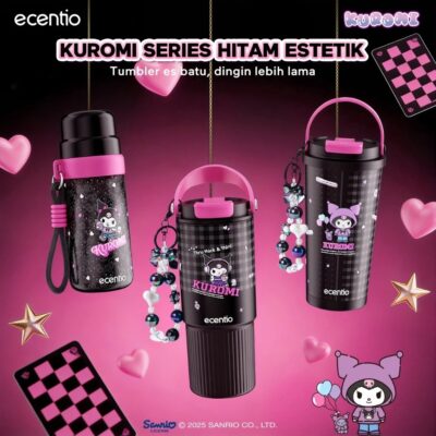 Ecentio X Kuromi Series  - Stainless Botol Minum Tumbler Premium Quality 850ml / 350ml Food Grade BPA Free thumbnail 3