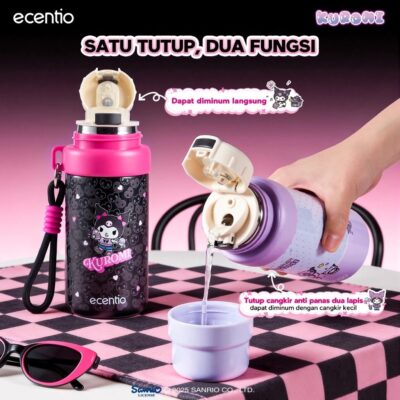 Ecentio X Kuromi Series  - Stainless Botol Minum Tumbler Premium Quality 850ml / 350ml Food Grade BPA Free thumbnail 4