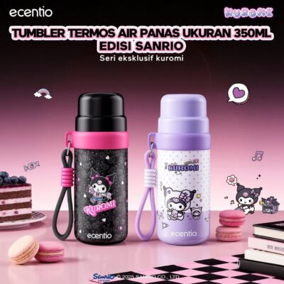 Ecentio X Kuromi Series  - Stainless Botol Minum Tumbler Premium Quality 850ml / 350ml Food Grade BPA Free thumbnail 8