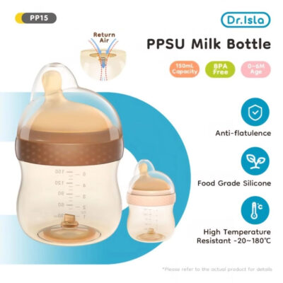 Dr.isla Dot Bayi Botol Susu PPSU Anti Kolik Botol Wide Neck Newborn BPA Free 150ml 260ml thumbnail 2