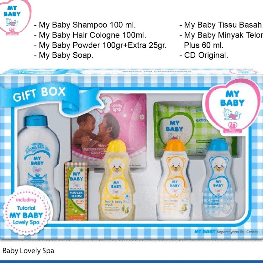 My Baby Lovely Spa Gift Set Box Biru / Pink