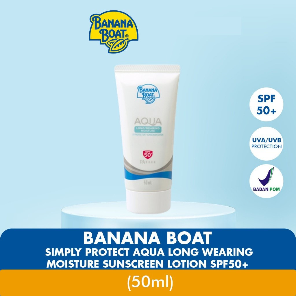 Banana Boat Simply Protect Aqua Long Wearing Moisture SPF50+ 50ml Sunscreen Lotion