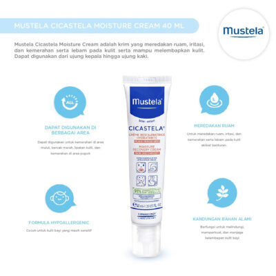 Mustela Cicastela Moisture Cream / Krim Bayi Untuk Kemerahan 40 ml thumbnail 4