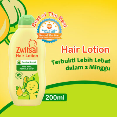 Zwitsal Baby Hair Lotion Aloevera Pelebat Rambut bayi 200ml