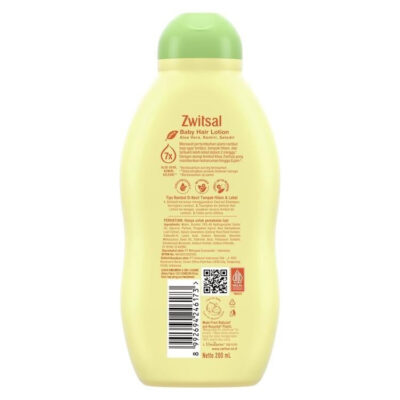 Zwitsal Baby Hair Lotion Aloevera Pelebat Rambut bayi 200ml thumbnail 8