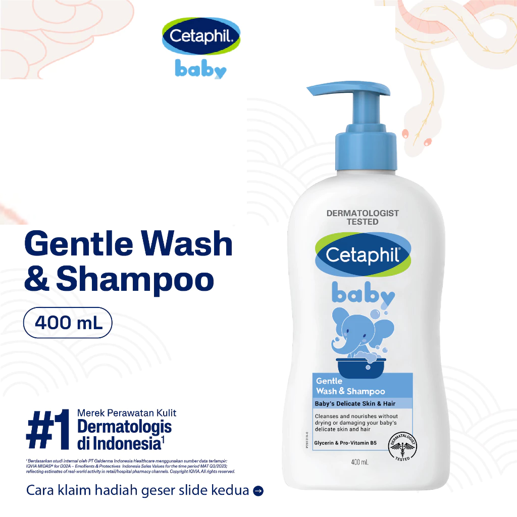 Cetaphil Baby Gentle Wash & Shampoo Hair & Body 400ml